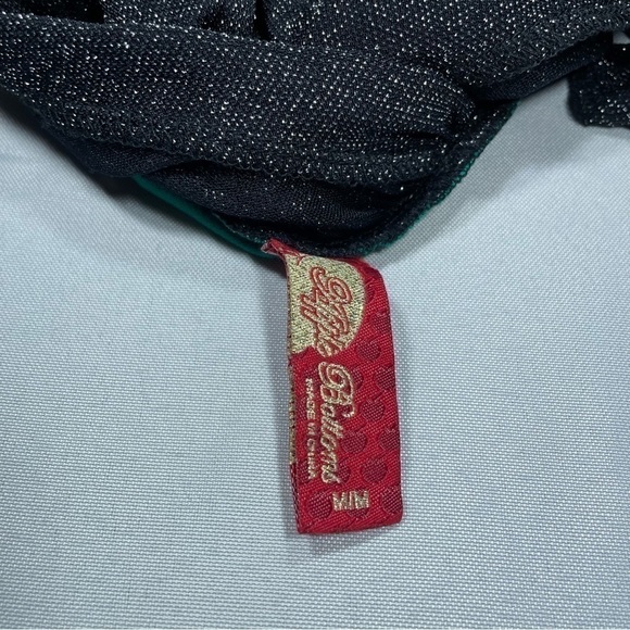 Apple Bottoms Dress Womens Large Plunging Neckline Bodycon Y2K Style Bling Sexy - Picture 11 of 12